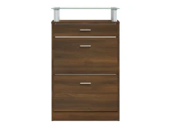 Zapatero Roble marrón 63x24x104cm Madera de ingeniería