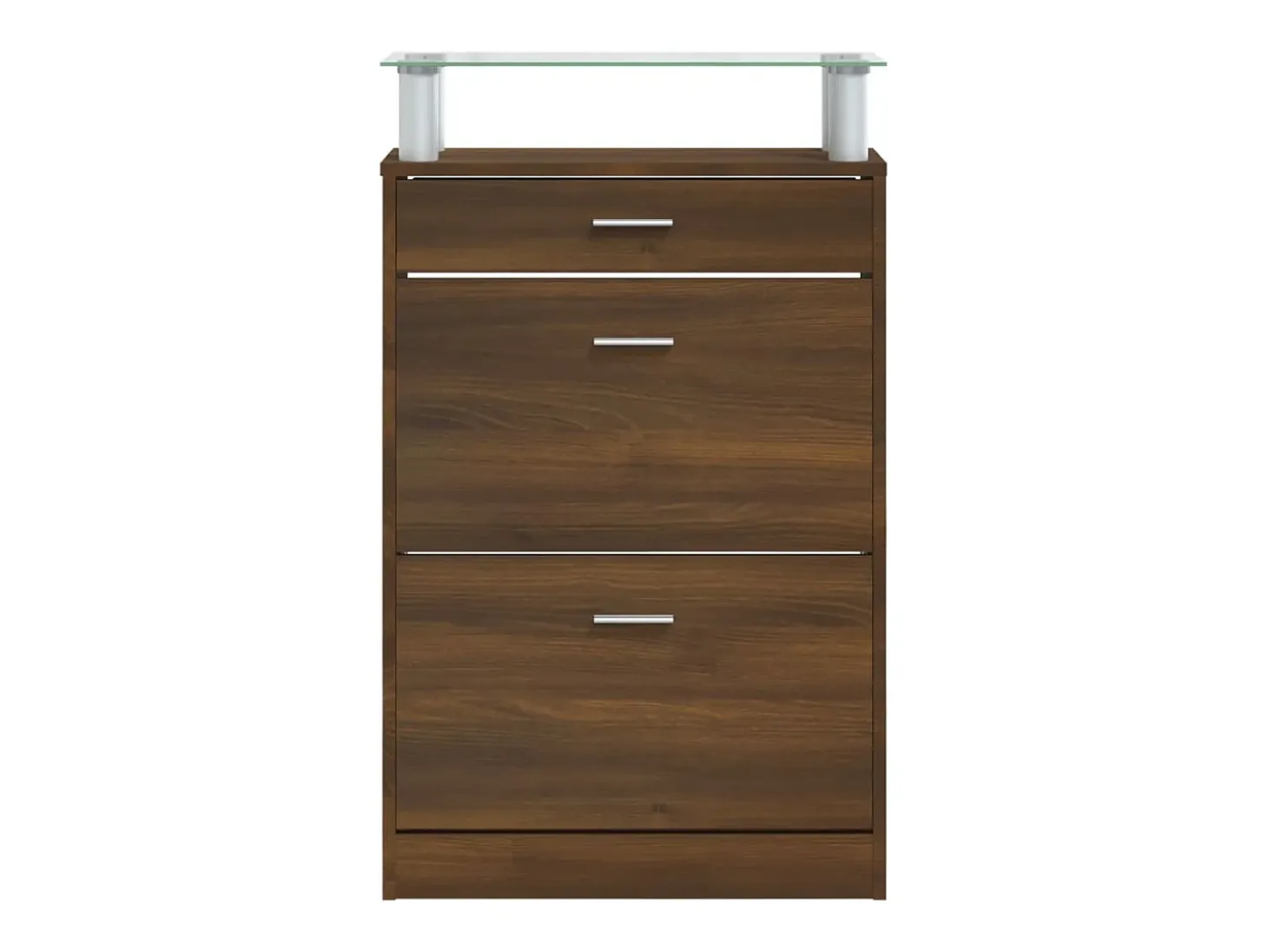 Zapatero Roble marrón 63x24x104cm Madera de ingeniería