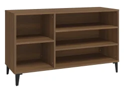 Zapatero Roble marrón 102x36x60cm Madera de ingeniería