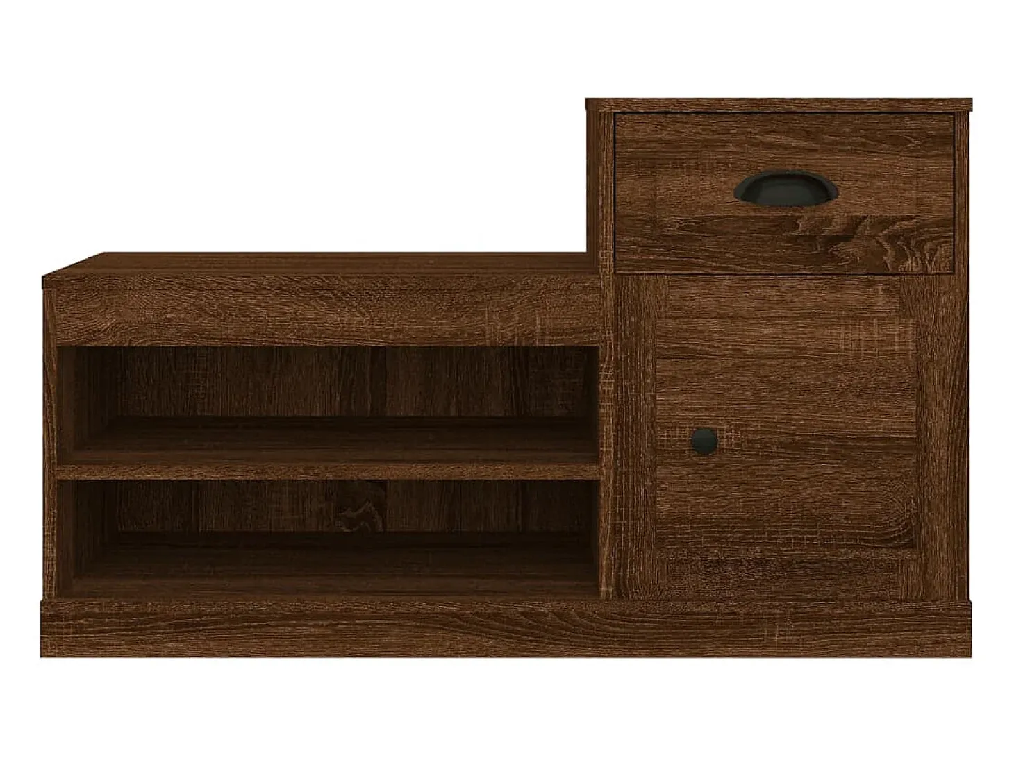 Zapatero roble marrón 100x42x60cm madera de ingeniería
