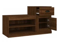 Zapatero roble marrón 100x42x60cm madera de ingeniería