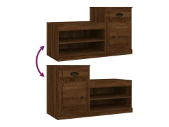 Zapatero roble marrón 100x42x60cm madera de ingeniería