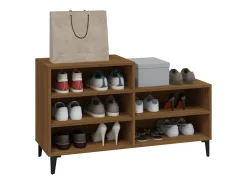 Zapatero Roble marrón 102x36x60cm Madera de ingeniería