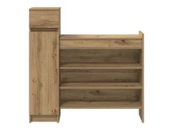 Zapatero Roble 100,5x28x100 cm Madera de ingeniería