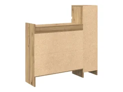 Zapatero Roble 100,5x28x100 cm Madera de ingeniería