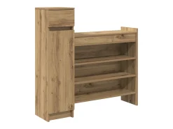 Zapatero Roble 100,5x28x100 cm Madera de ingeniería