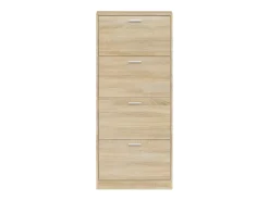 Zapatero Roble 59x17x150 cm Madera de ingeniería