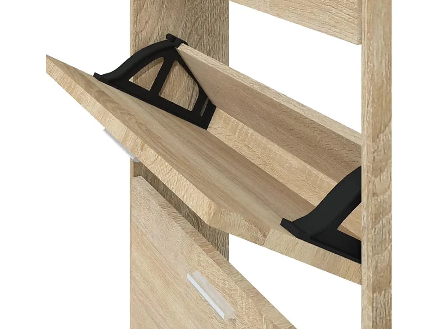 Zapatero Roble 59x17x150 cm Madera de ingeniería