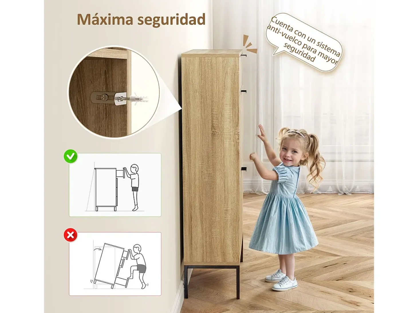 Zapatero Selena 1 cajón + 2 puertas abatibles roble 105,5x60x24 cm