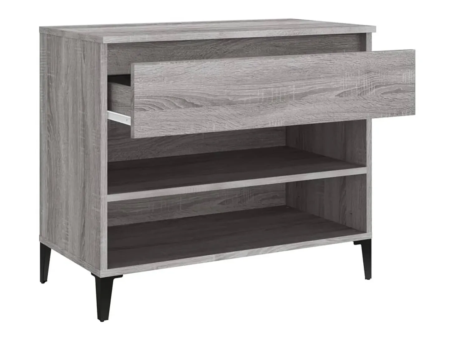 Zapatero Sonoma gris 70x36x60 cm madera de ingeniería