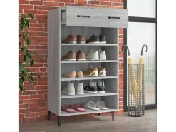 Zapatero Sonoma gris 60x35x105 cm Madera de ingeniería
