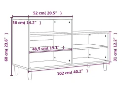 Zapatero Sonoma gris 102x36x60 cm Madera de ingeniería