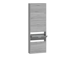 Zapatero Sonoma gris 59x17x169 cm Madera de ingeniería