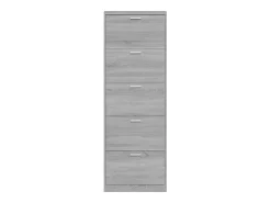 Zapatero Sonoma gris 59x17x169 cm Madera de ingeniería
