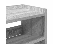 Zapatero Sonoma gris 80x25x81 cm madera de ingeniería