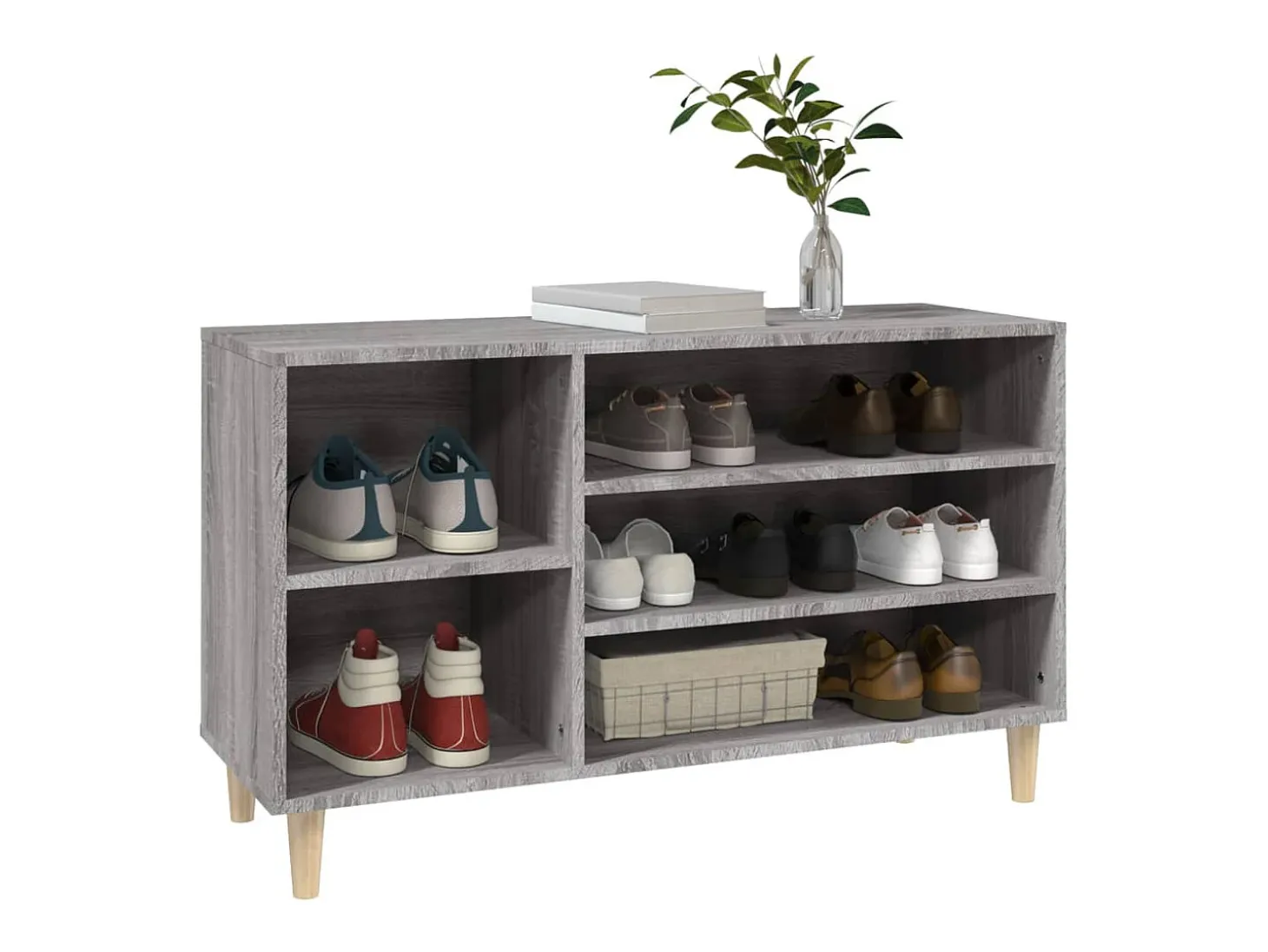 Zapatero Sonoma gris 102x36x60 cm Madera de ingeniería