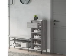 Zapatero Sonoma gris 40x36x105 cm Madera de ingeniería