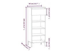 Zapatero Sonoma gris 40x36x105 cm Madera de ingeniería