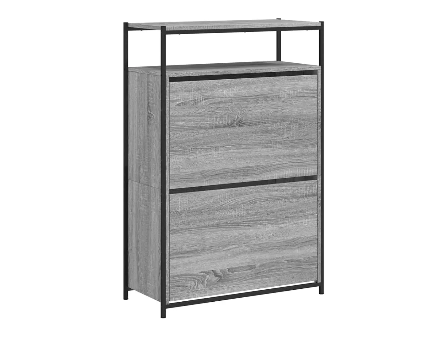 Zapatero Sonoma gris 75x34x112 cm madera de ingeniería