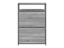 Zapatero Sonoma gris 75x34x112 cm madera de ingeniería