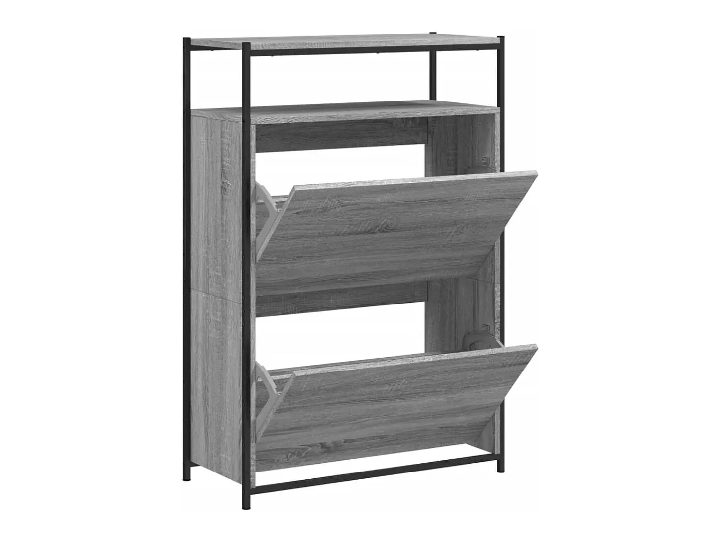 Zapatero Sonoma gris 75x34x112 cm madera de ingeniería