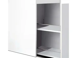 Zapatero tirador cuero aglomerado blanco 74x115 cm