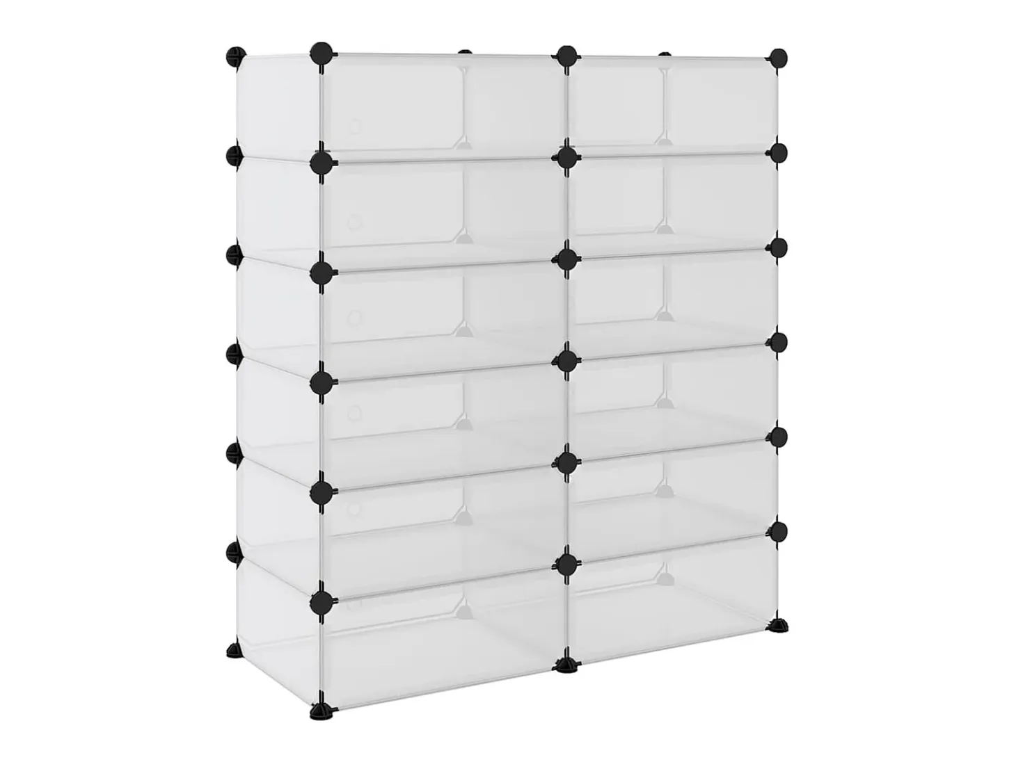 Zapatero transparente 94,5x36,5x106 cm PP