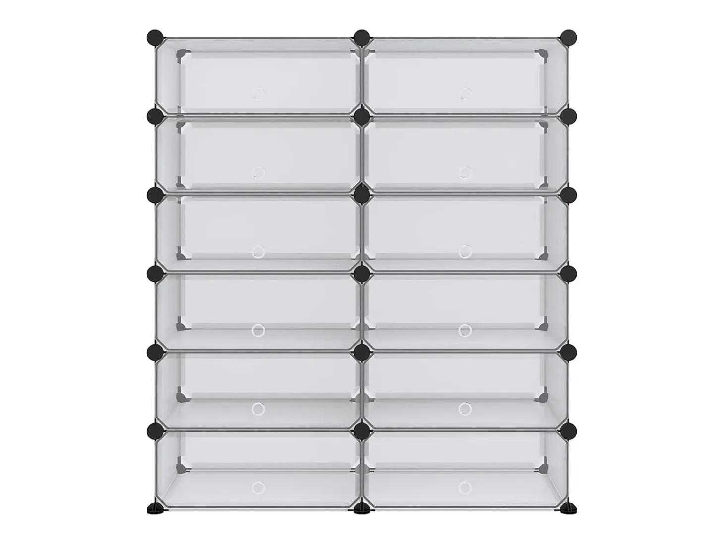Zapatero transparente 94,5x36,5x106 cm PP