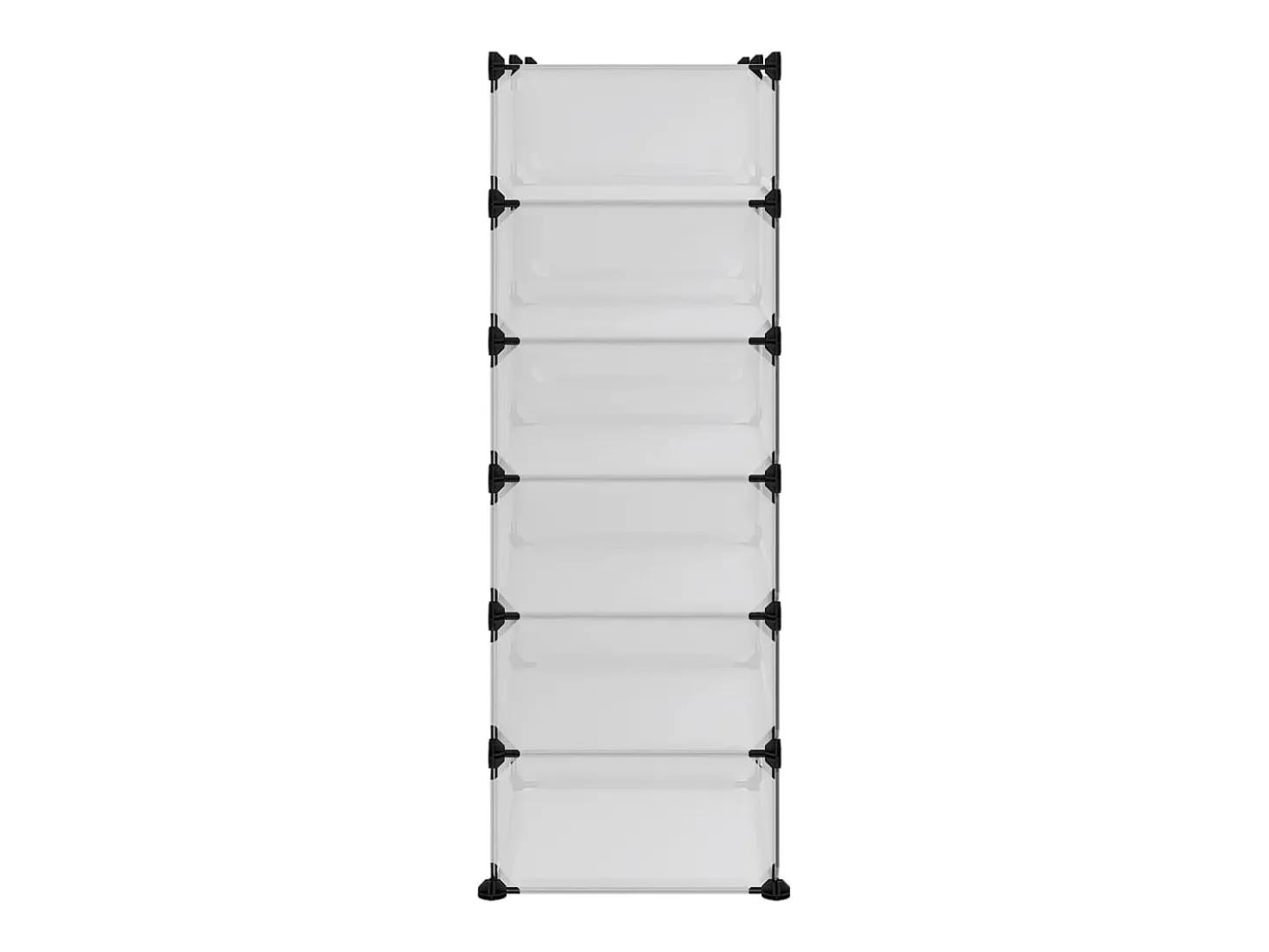 Zapatero transparente 94,5x36,5x106 cm PP