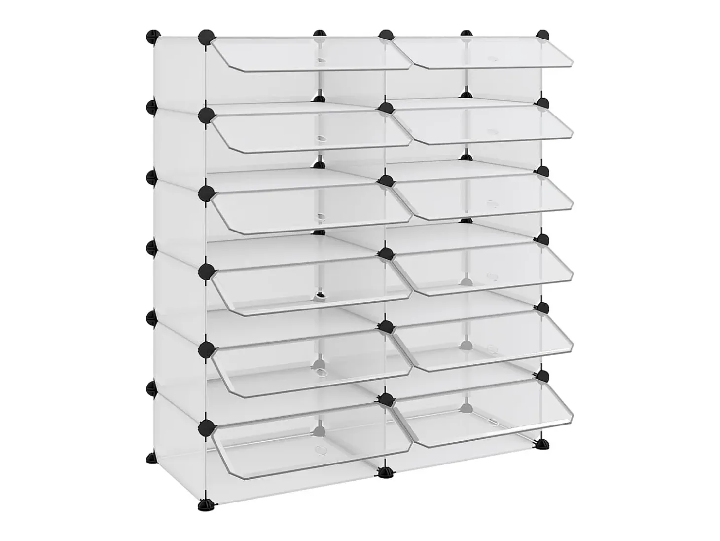 Zapatero transparente 94,5x36,5x106 cm PP