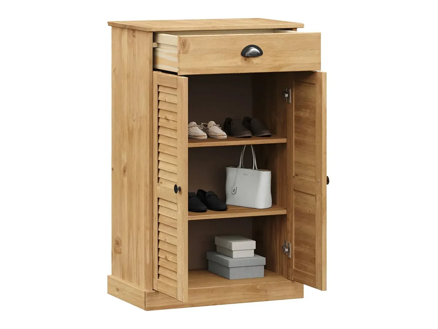 Zapatero VIGO madera maciza de pino 60x35x96 cm ES975461