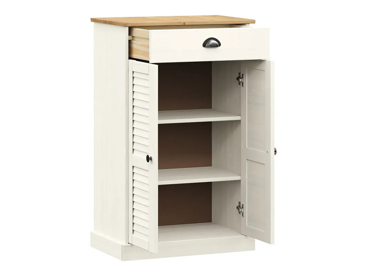 Zapatero VIGO madera maciza de pino blanco 60x35x96 cm ES504261