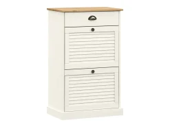 Zapatero VIGO madera maciza de pino blanco 60x35x96 cm ES686428