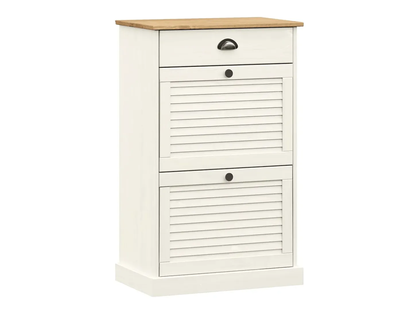 Zapatero VIGO madera maciza de pino blanco 60x35x96 cm ES686428