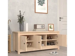 Zapatero 110x38x45,5 cm Madera maciza de pino