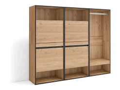 Zapatero, 180x35x145cm, Dormitorio, habitación, Vestidor abierto, Roble