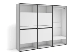 Zapatero, 180x35x145cm, Dormitorio, habitación, Vestidor abierto, Blanco