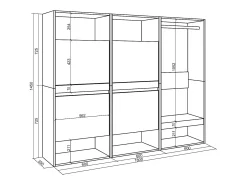 Zapatero, 180x35x145cm, Dormitorio, habitación, Vestidor abierto, Blanco