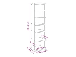 Zapateros 2 uds Blanco 27,5x27x102cm madera de ingeniería