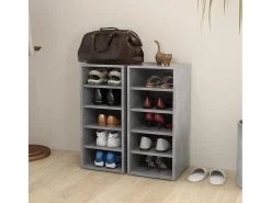 zapateros de madera de ingeniería gris hormigón