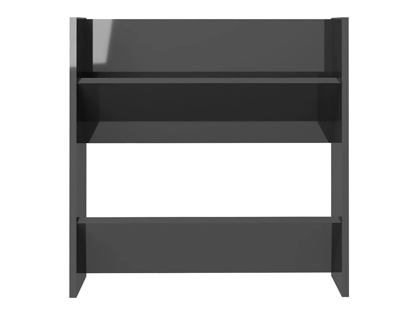Zapateros de pared 2 uds gris brillo 60x18x60 cm
