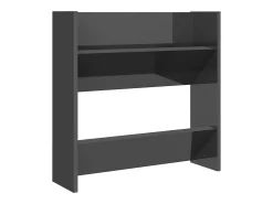 Zapateros de pared 2 uds gris brillo 60x18x60 cm