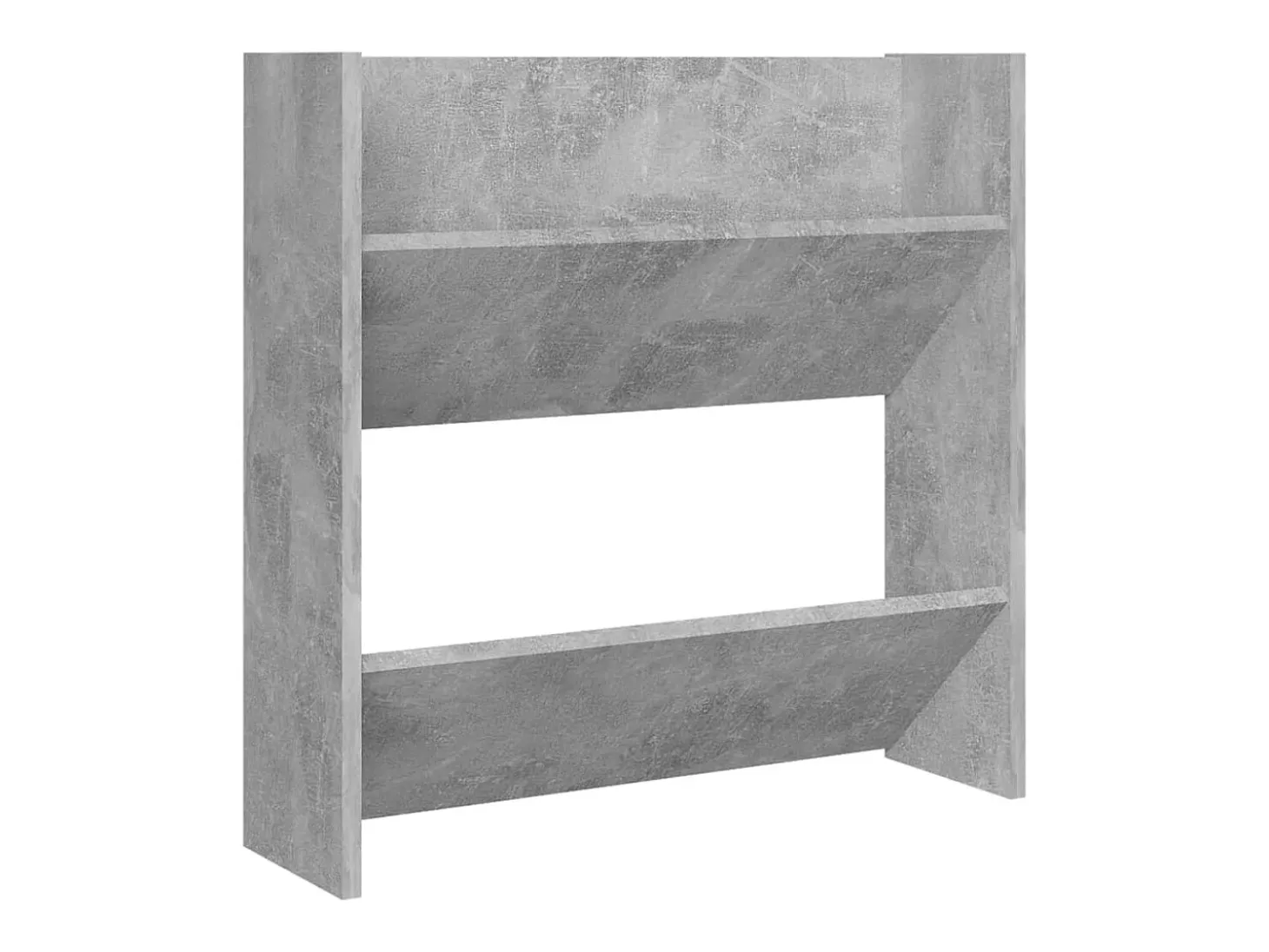 Zapateros de pared 2 uds Gris hormigón 60x18x60 cm