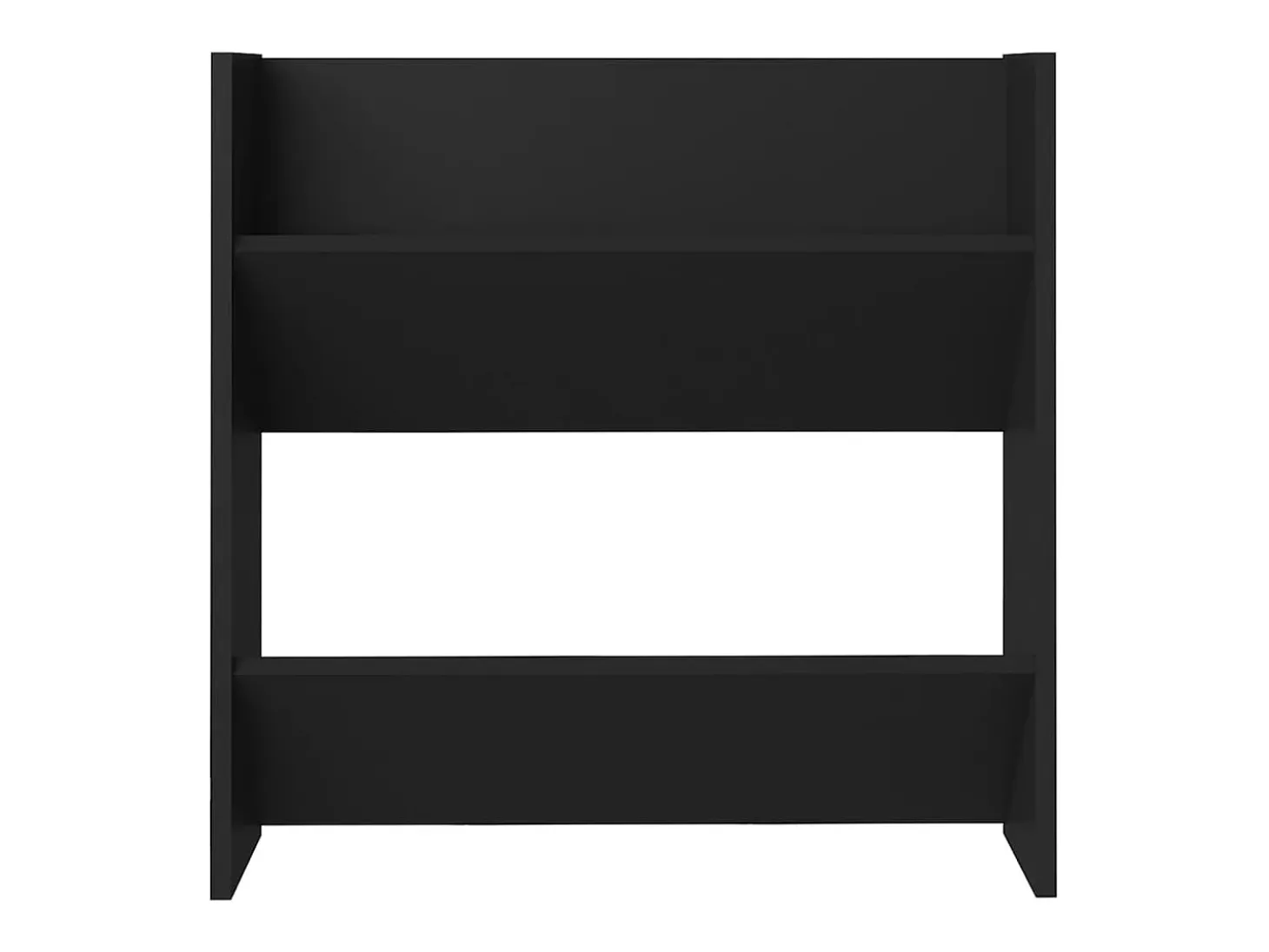 Zapateros de pared 4 uds madera contrachapada negro 60x18x60 cm ES863188