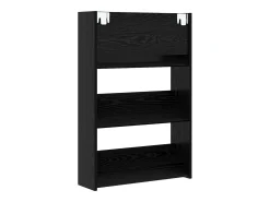 Zapateros de pared 2 uds Roble negro 60 x 18 x 60 cm