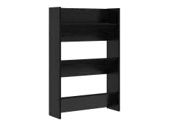 Zapateros de pared 2 uds Roble negro 60 x 18 x 60 cm