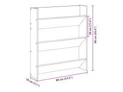 Zapateros de pared 2 uds Roble negro 60 x 18 x 60 cm