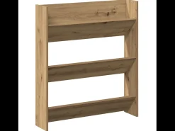 Zapateros de pared con balda Otros 2 piezas roble artesanal