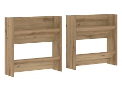 Zapateros de pared con balda Otros 2 piezas roble artesanal