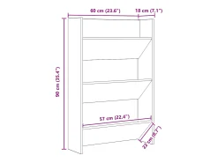Zapateros de pared Madera vieja 60 x 18 x 60 cm